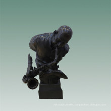 Busts Brass Statue Saxophone Man Decor Bronze Sculpture Tpy-485